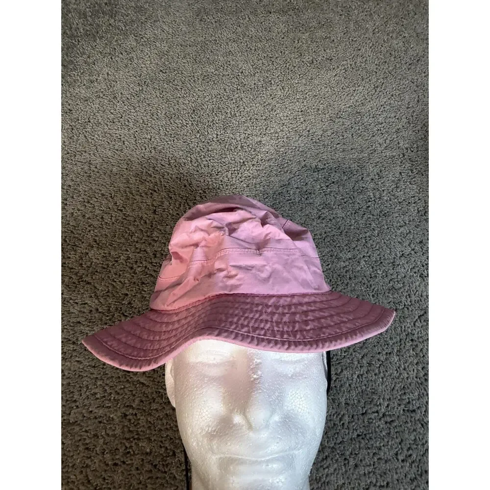 L.L. Bean Hat Cap Strap Back Unisex Kids M Pink Adjustable Sun Hat Nylon Mesh